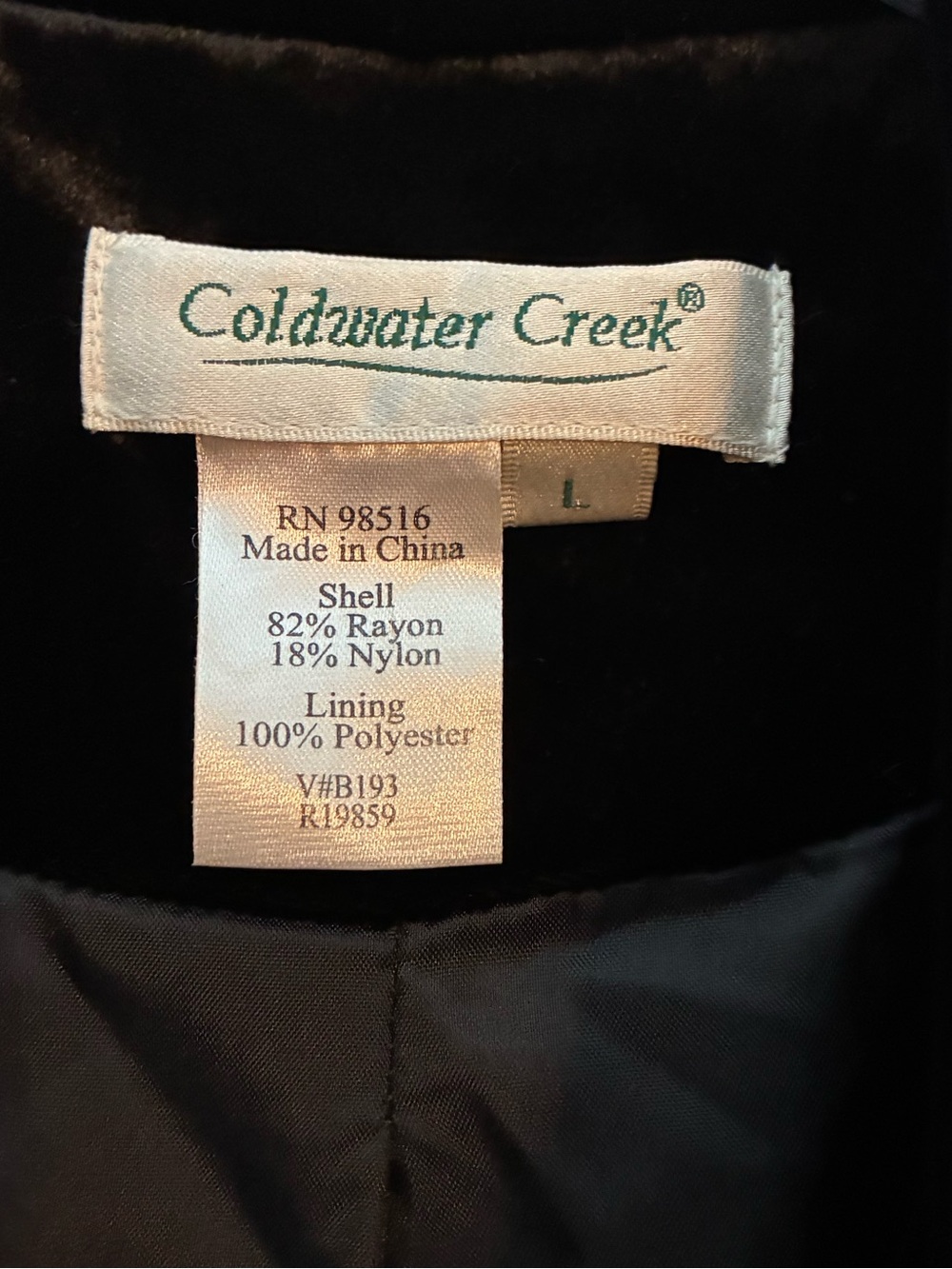 Coldwater Creek Black Velvet Floral Embroidered Long Jacket - Picture 3 of 8